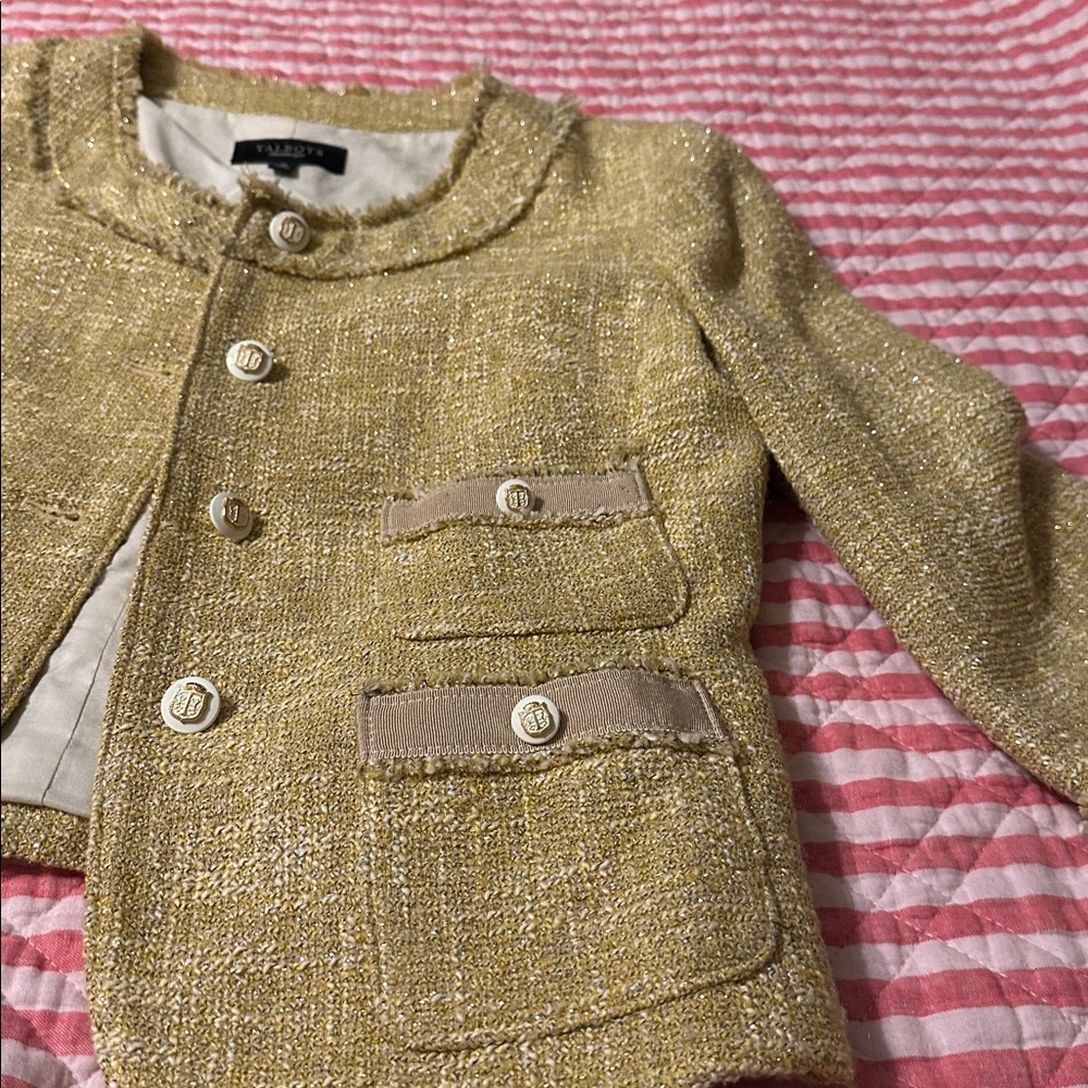 Talbots Gold Textured Jacket - Picture 3 of 3